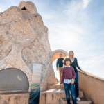 Azotea La Pedrera Amanecer familia, familia paseando