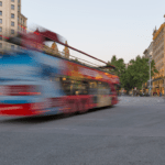 Barcelona Bus Turístic en movimiento