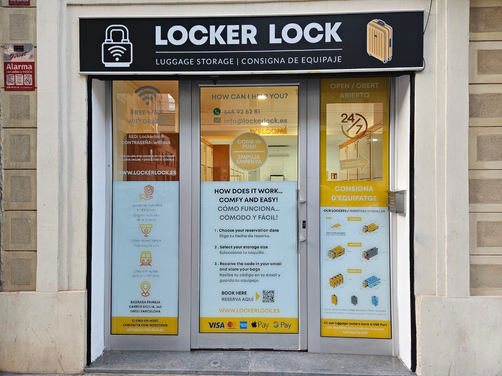 Entrance of Locker Lock Shop - Convenient Access